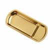 Irregular Outline Condiment Serving Tray Mirror Polished Metal Storage Tray  Kitchen Use