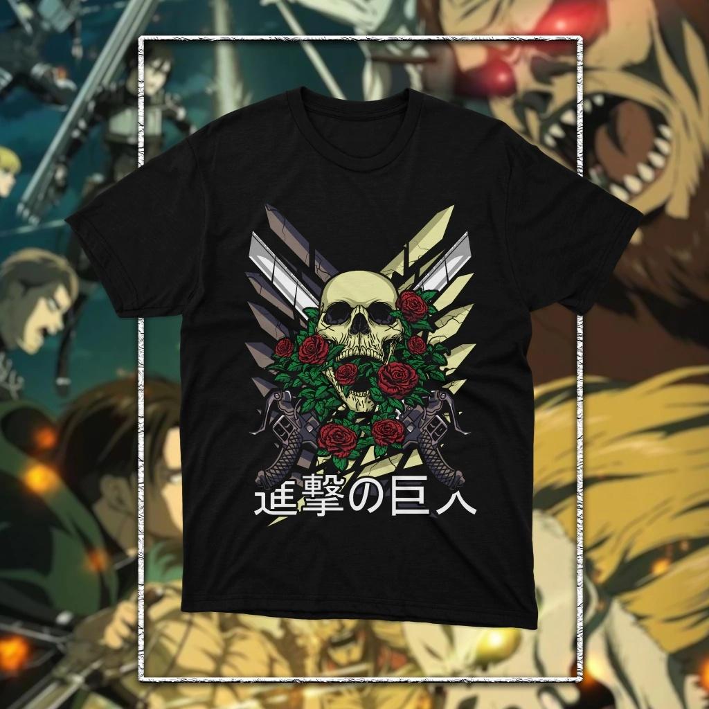 Attack On Titan Aot Graphic Unisex Tshirt Unisex Oneck Cotton Short Sleeve Yk Oversized Popular Vintage Tee For Fans