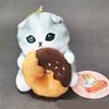 Adorable Cat Plush Keychain Cute Bunny Donut Shrimp Shark Hat Cat Plush Toy