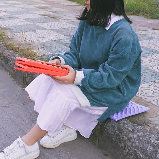 1/2Pcs XPE Seat Cushion Portable Folding Sitting Mat Waterproof Lightweight Outdoor Travel Camping Hiking Backpacking Chair Stadium Seat Pad