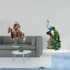 Home Knight Desk Sign Acrylic Ornament Desktop Figurine Peacock Statue Creative Decorative