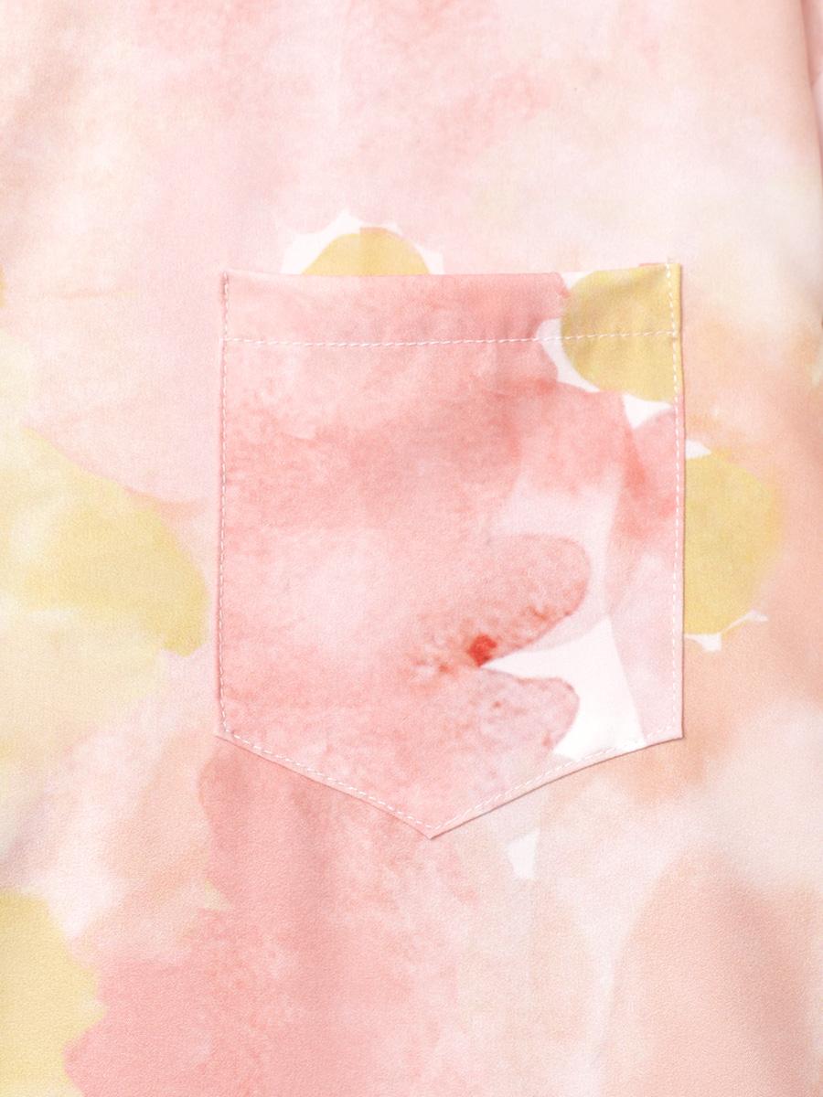 Свободная свободная рубашка с коротким рукавом и мультяшным принтом Гавайи — фото 3