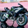 Model de Mașină din Aliaj Kawasaki Ninja H2R la Scară 1/9 Motocicletă Diecast Sunet Lumină Colecție Iubitori de Mașini Cadou de Ziua de Naștere Copii Jucării Metalice pentru Băieți