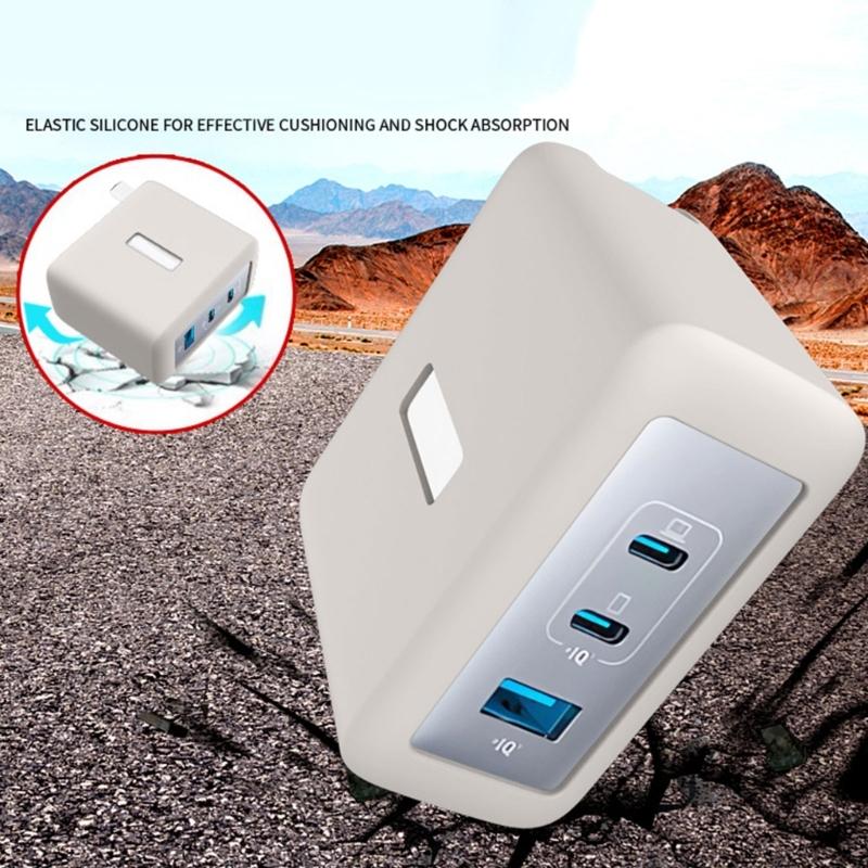 Heat Resistant Silicone Cover for 100W Charging Adapter Full Body Protective Cover Easy Installation Accessories