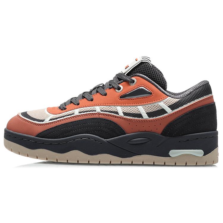

Li Ning Star Speed The One Collection Synthetic Leather, Textile Breathable Low top Skateboard Shoes Men s Amber Brown AGCQ367-3 44