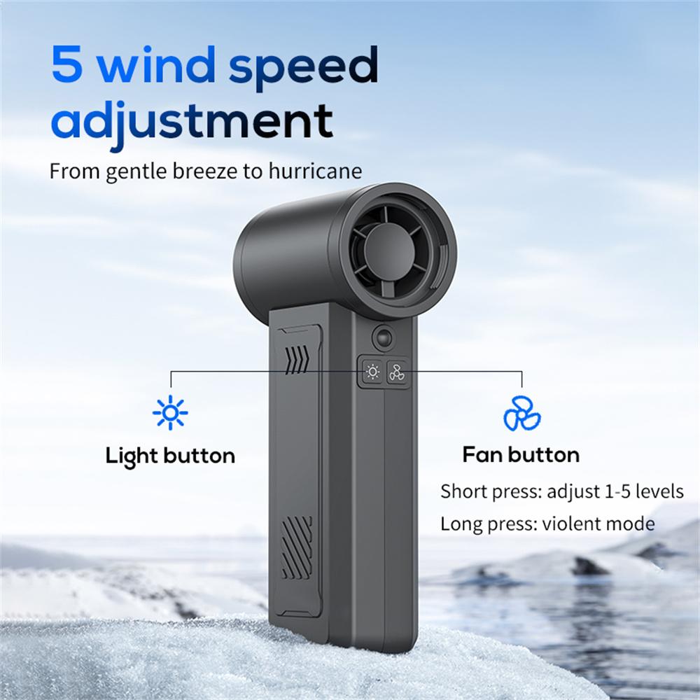 Powerful 350000RPM Violent Fan Electric Air Blower Portable Dust Cleaner TypeC Charging 58m/s Brushless Turbo Jet Fan Blower