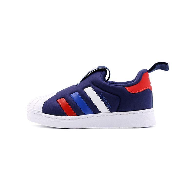 Adidas Originals Durable Low-Top Skate Shoes Baby Sneakers Blue BA8043