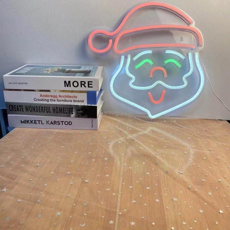 English Words  Light LED  Signs Santa  Sign for Kids Room Bedroom Hotel Shop Restaurant Wall Decoration