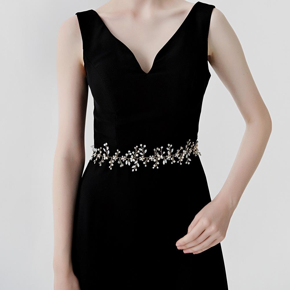 Handmade Pearl Flower Bridal Belt Wedding Dress Runway Waist Accessory For Photography And Photo Shoots