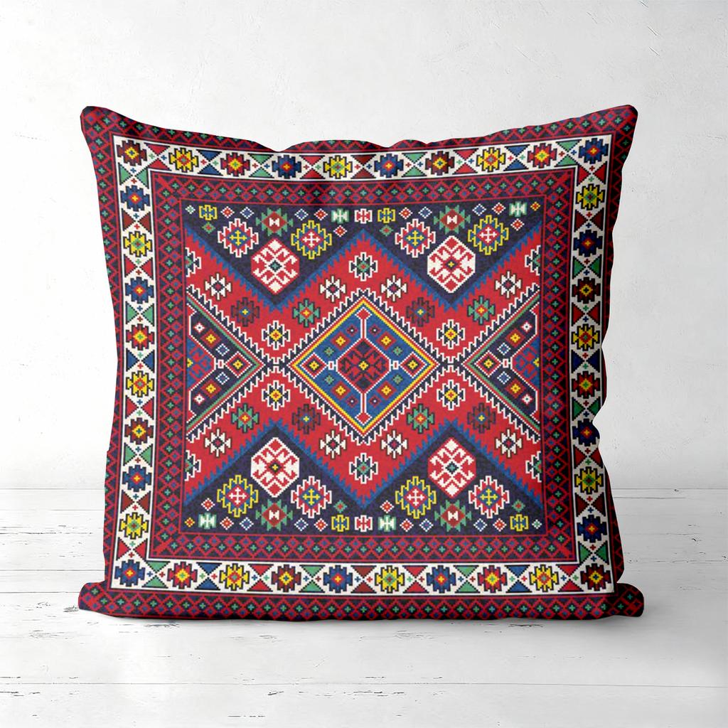 Exquisite Ethnic Patterned Decorative Cushion Covers Polyester Pillowcase, Sofa Decorative Cushion Cov Headboard Pillow