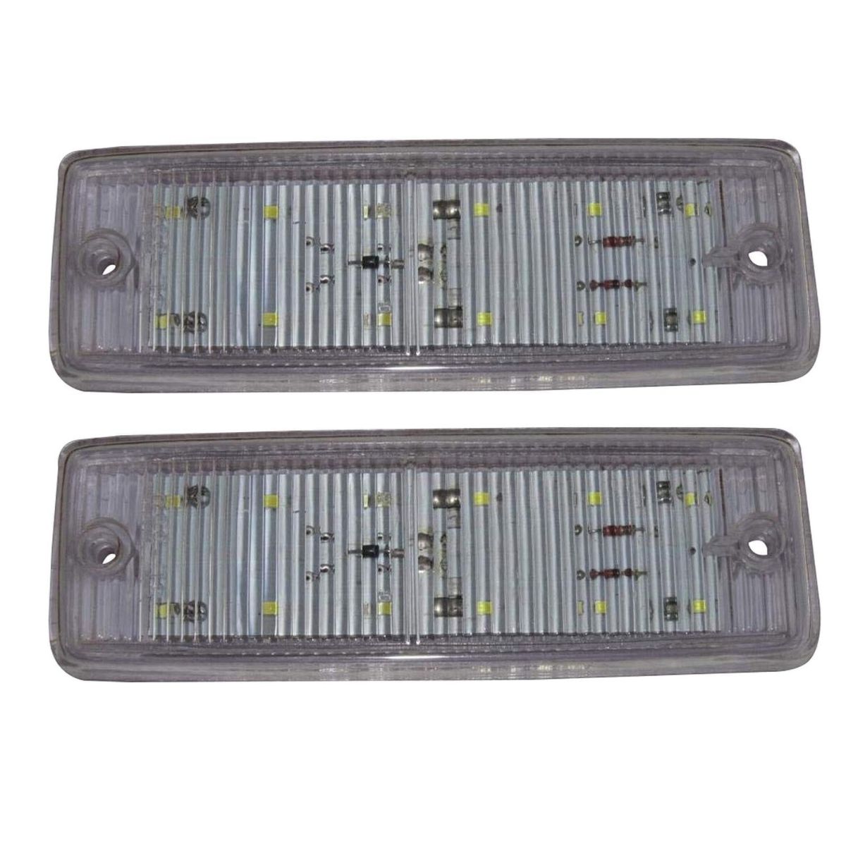 Clear Led Side Marker Light 24V Trailer Rv Marker Rectangular  For Truck Trailer Rv Campervan Pickup Suv Shockproof Universal Fit