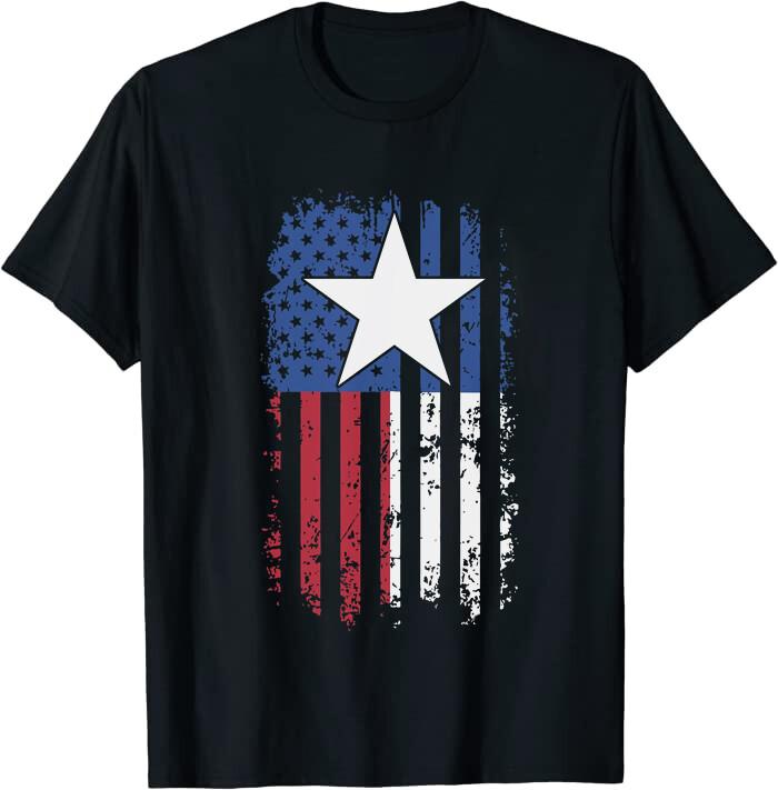 Flag of The State of Texas Style Classic Tee T-Shirt M