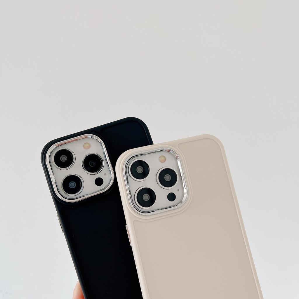 Electroplating ring eye protection tpu painted material suitable for Apple 15PROMAX groove 14/13 protective cover 12/12pro
