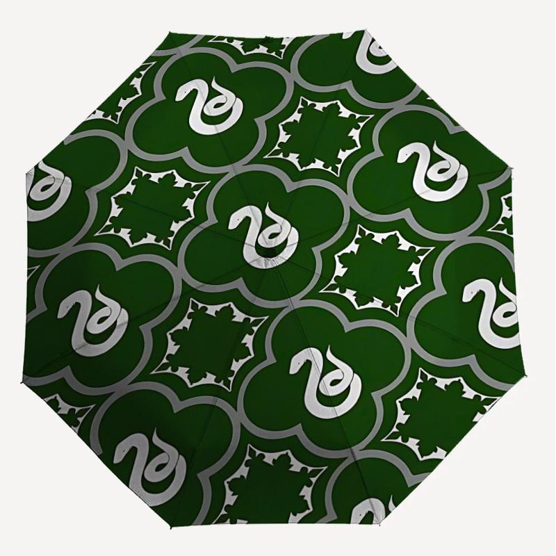 1PC Warner Snake Green Umbrella-8-Rib Reinforced, Automatic Open, Lightweight-A106