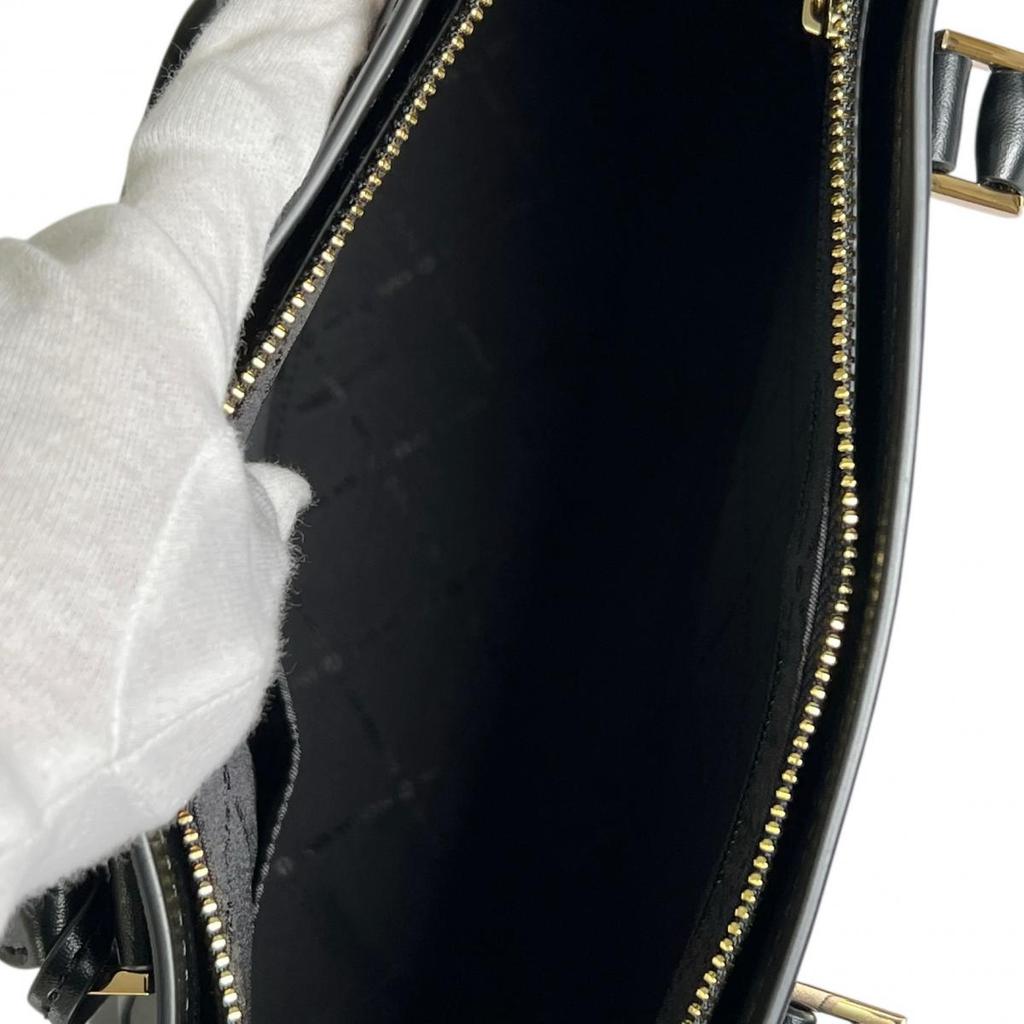 Michael Kors Satchel Shoulder Bag Handbag Leather Black Women 35T0GWXS3L Used