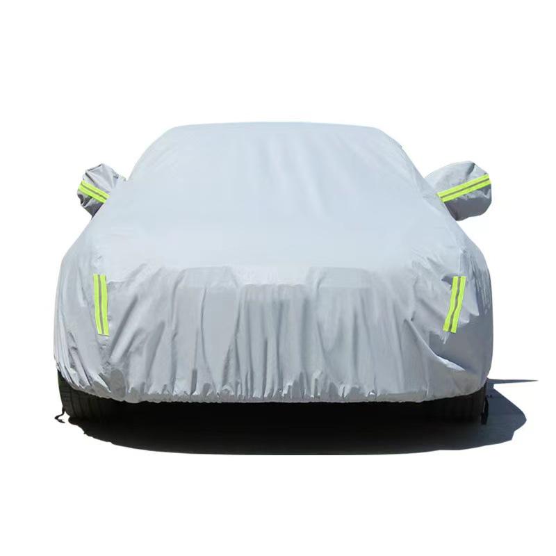 In-Stock Universal Car Cover: All-Season, Thick, Padded, Waterproof & Dustproof for Sedans, SUVs & EVs 2S (Small - Two Box 3950*1700*1500mm) peva серого