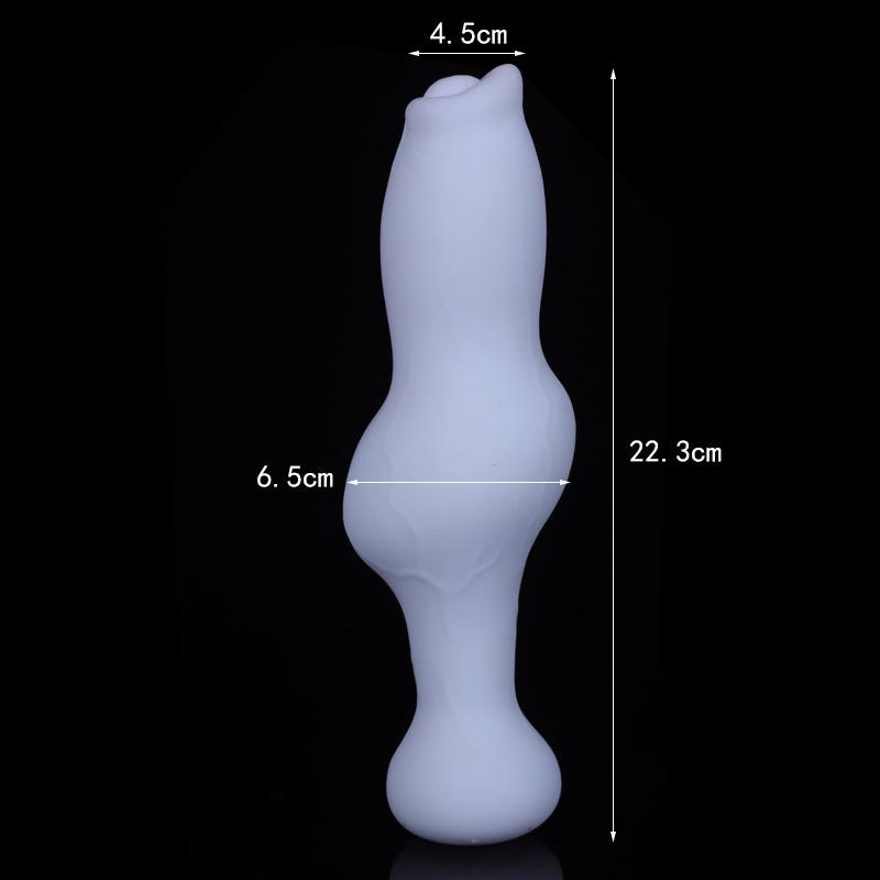 Soft Silicone Animal-Inspired Tail with Real Hair for Erotic Cosplay and Adult Play