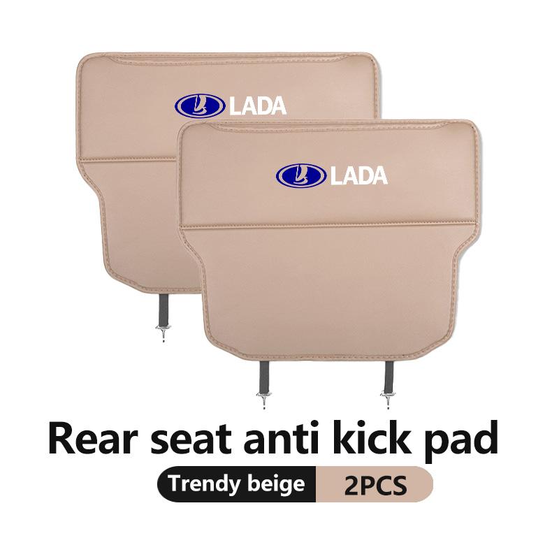 Leather Car Anti-kick Pad Backseat Anti Scratch Protector Pad Storage Accessories For Lada Largus Priora Vesta Niva Samara