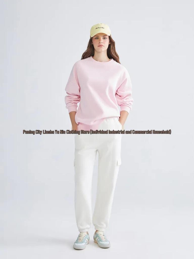 Trendiger Oversized Verdickter Rundhals Pullover Hoodie