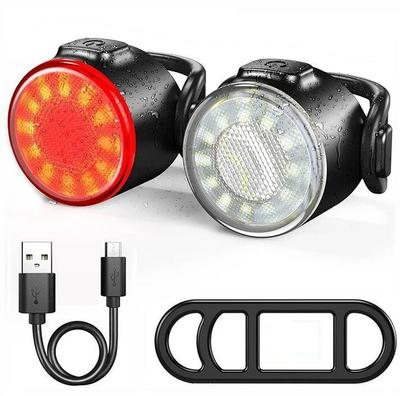 Rechargeable Bicycle Lights Outdoor Sports Waterproof Bike Front And Rear Warning Lights