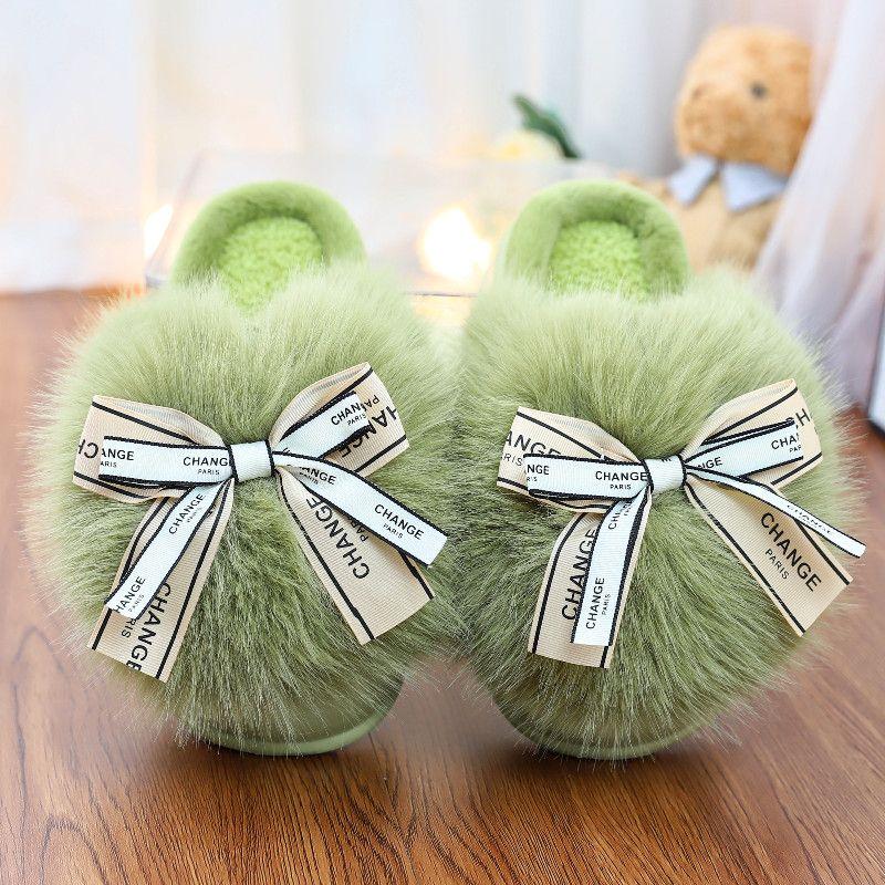 Ins New Stylish Winter Platform Slippers Women's Super Fluffy Indoor Shoes Fur Slides Woman Trends Chic Fuzzy Outdoor Mules Shoe