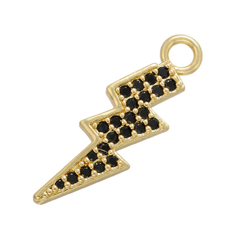Lightning Charms Pendant DIY Handmade Earrings Charms Accessories Crystal Pendant Jewelry Making Supplies:VD874