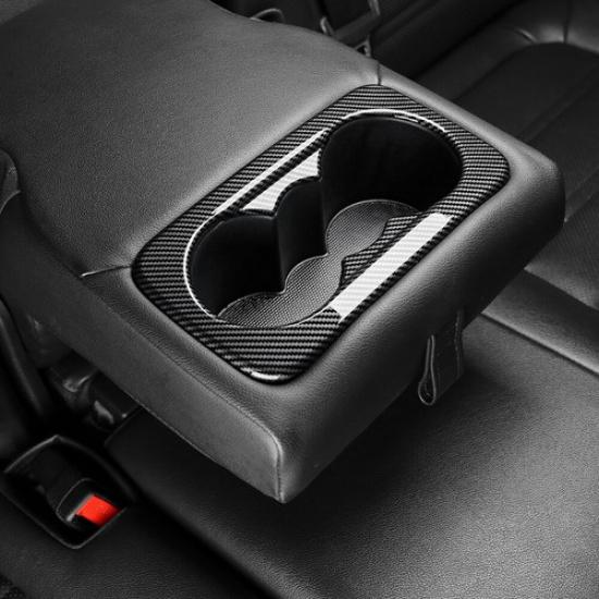 ABS Накладка на задний подстаканник для воды для автомобиля Kia Sorento -2025 Аксессуары Carbon Fiber Style