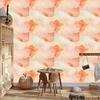 Ink wallpaper cream, peach, white and gold 50x1000