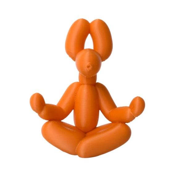 Small Meditation Dog Statue Funny Balloon Puppy Figurine Cute Animal Craft for Living оранжевый