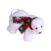 Plush White Bear with Scarf Ornaments Christmas Doll Pendant for Christmas Tree Home Decorations Cartoon Pendants Gift