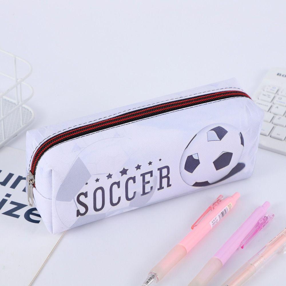 Dirt-proof Stationery Storage Bag Waterproof Pencil Pouch Organizer Soccer Pencil Case  Kids