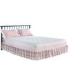 Lace Bed Skirts Easy On/Off Elastic Wrap Around Dust Ruffle For Hotel Use