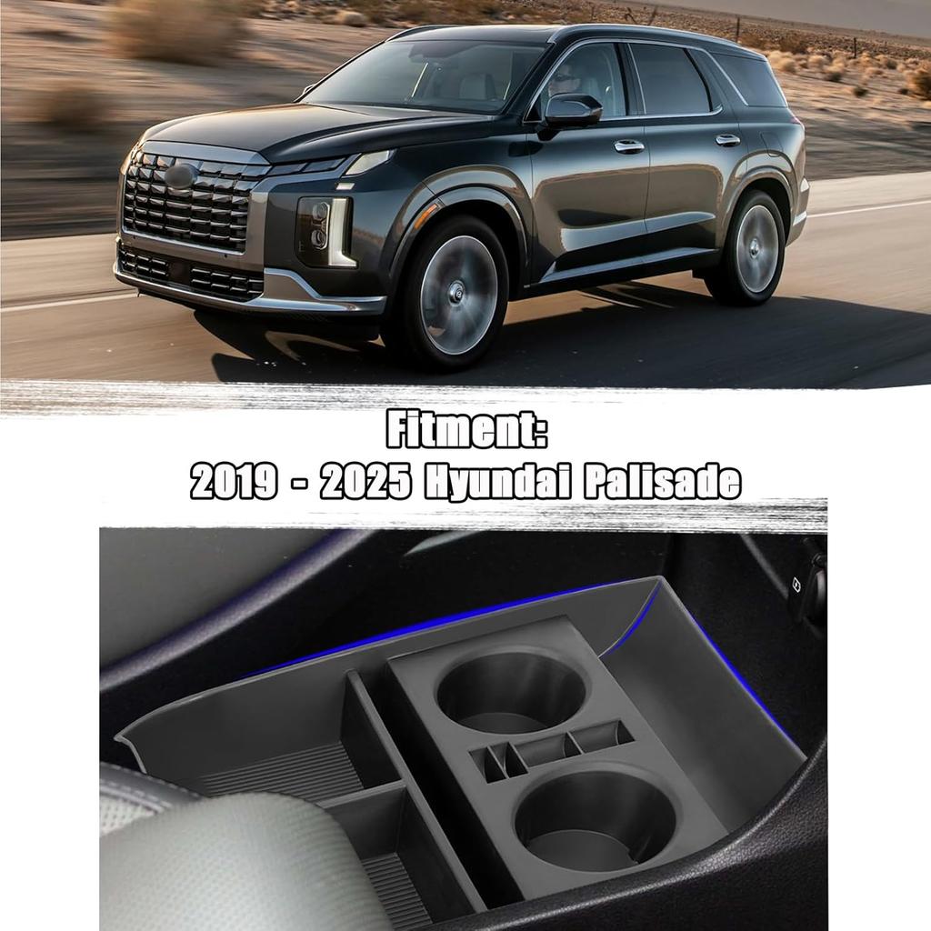 Center Console Organizer Tray Compatible with -2025 Hyundai Palisade Storage Box ert Tray Interior Accessories (Lower Center Console Tray)
