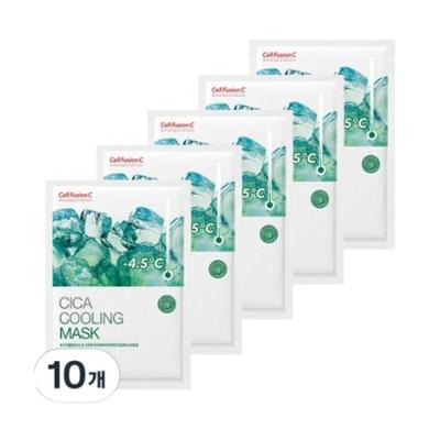 CellFusionC Cica Cooling Mask Sheet 27g X10 – Soothing & Hydrating Korean Face Sheet Mask for Sensitive Skin, K-Beauty Skincare