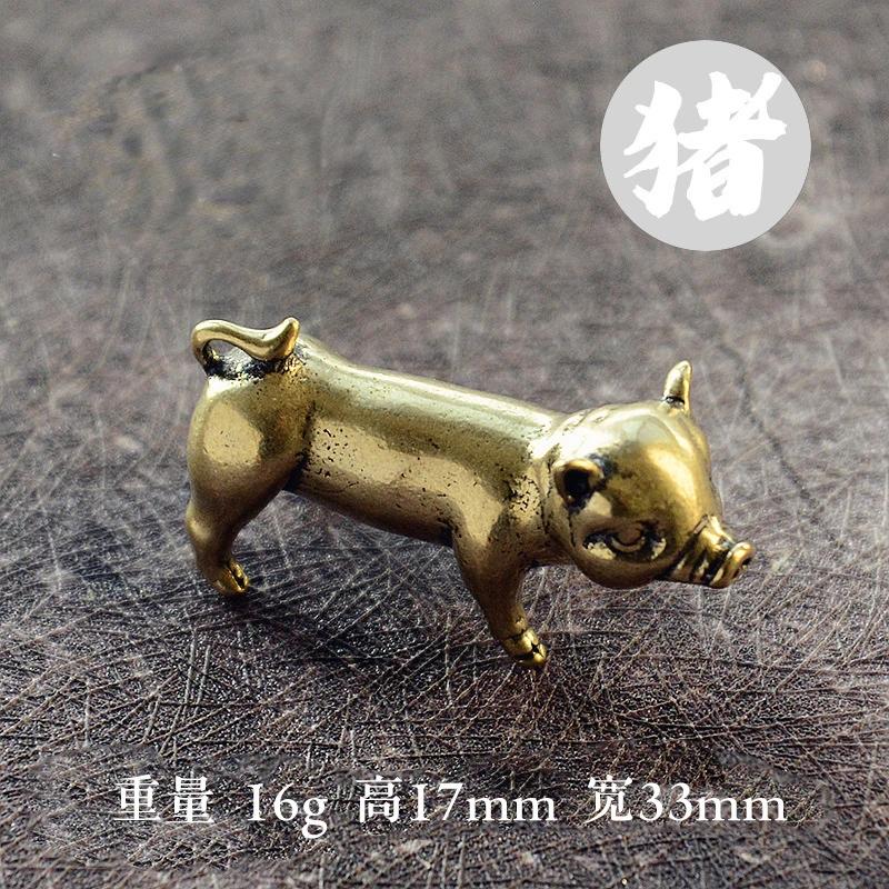 Brass Animal Statue Ornament Chinese Zodiac Rat Ox Tiger Rabbit Dragon Snake Horse Sheep Monkey Chicken Dog Pig Office Desk Deco