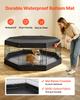 VEVOR Dog Playpen 61 Cm 8 Panels Exercise Pen with Top Cover & Bottom Pad, Indoor Foldable Metal Pet Fence with Door