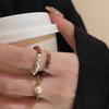 Tourmaline Vintage Stylish Pearl Ring For Women Beautiful Geometric Design