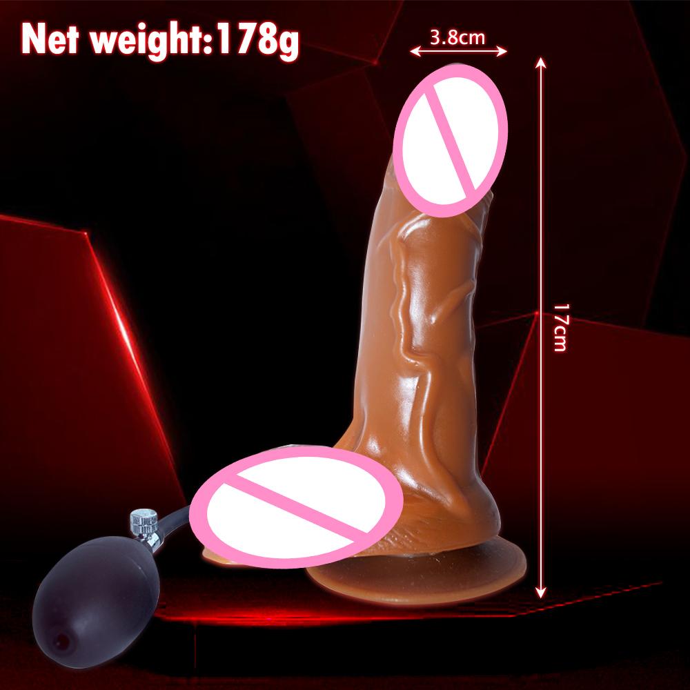 Sexspielzeug für Erwachsene Realistischer Dildo G-Punkt Vagina Anale Stimulation Aufblasbarer Penis Dildos Analtrainer Sexspielzeug für Erwachsene für Frauen