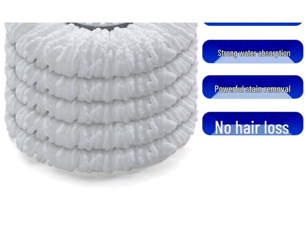 Universal Thickened Rotating Mop Head Replacement - Cotton, Lengthened, Durable