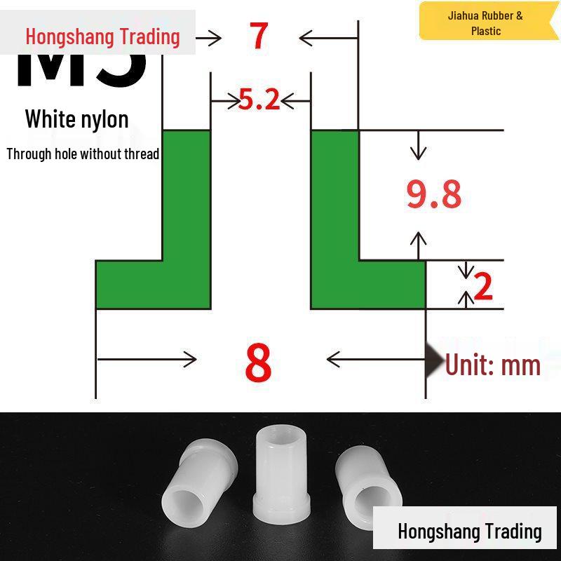 Step T-Shaped Nylon Insulating Bushing Washer, M3-M35 Thread Protection Spacer