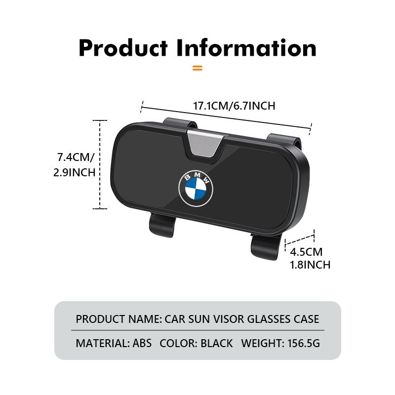 BBKL3 Car Glasses Holder Sun Visor Storage Box Cards Tickets Eyeglass Case For BMW M Performance Alpina M3 M5 M6 X1 X3 X4 X5 G20