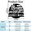 Tin Sign American Flag Metal Wall Art Decorative Plaque Personalized Family Name Indoor Outdoor Living Room Gift