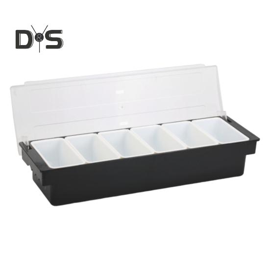 Kořenící krabička Ovocná zelenina Košík na koření s dávkovačem víka Plastový zásobník na zmrzlinu a salátový barový organizér pro restaurační potřeby