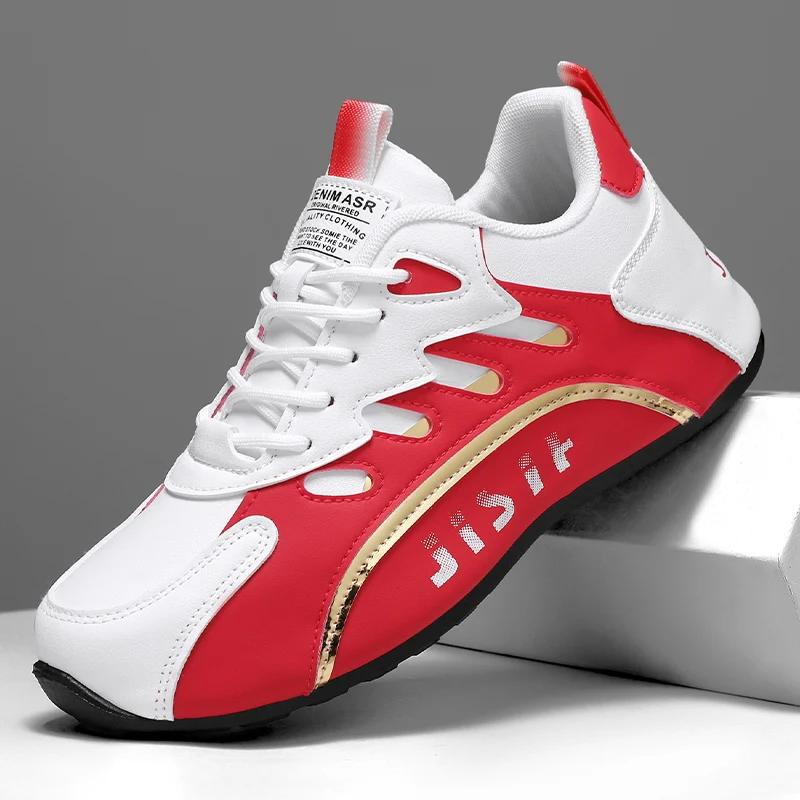 Luxury Men's Sneakers High Quality Leather Casual Shoes for Men Fashion All-match Sport Shoes Platform Comfor Men Running Shoes