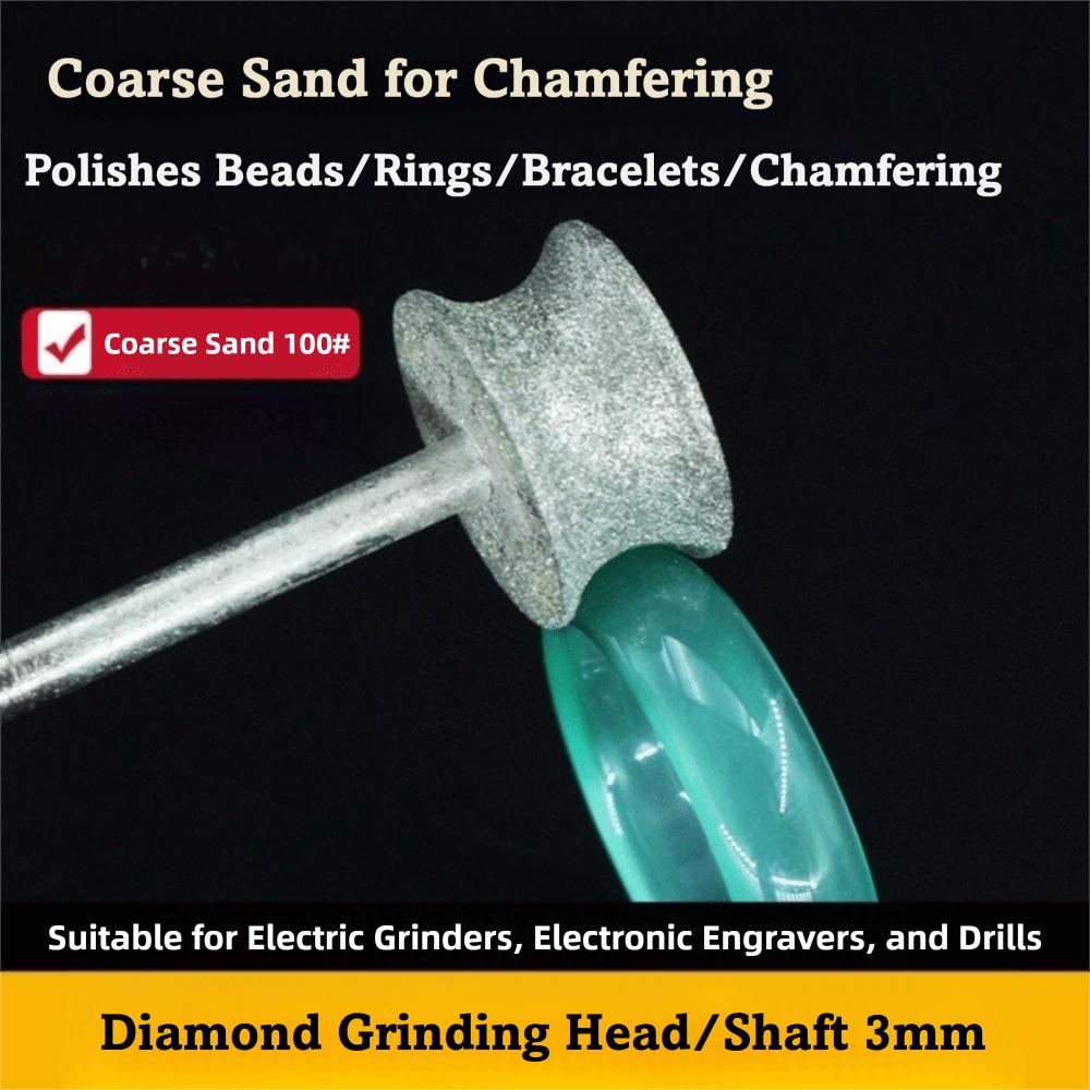 Concave Shape Diamond Grinding Wheel 2-8mm Size Shank Diameter 3mm Rotary Grinding Tool Polishing Wheel Ceramic Sharpening