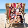 1pc KPop Demon Hunters28 Beach Towel with Custom Name, Beach/Swimming/Bath/Picnic/Camping Towel, Suitable for Seaside Beaches