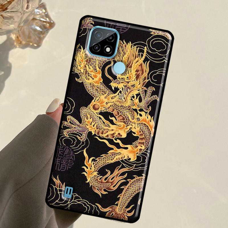 Fashion Chinese Dragon For Realme GT 7 Pro GT 6T 6 5 C67 C61 C55 C53 C51 C21Y C25S C75 10 11 12 13 14 Pro Plus Case