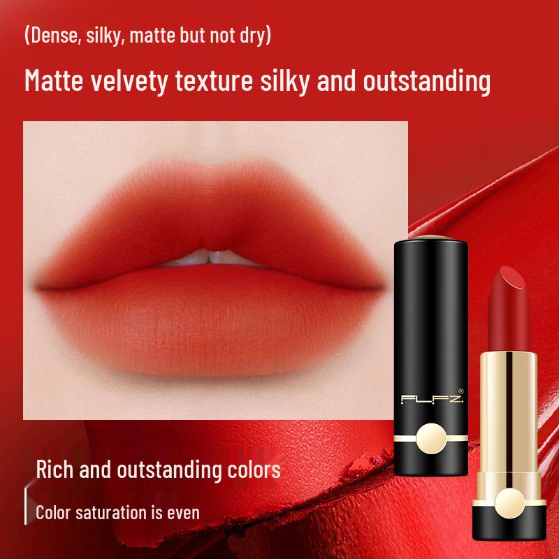FLFZ Velvet Lipstick: Lightly Moisturizing, Long-lasting, Cup-resistant, Colorfast, and Adds a Whitening Touch.