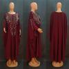 Cross-Border Indonesia Middle East Turkey Africa European and American Style Dress Chiffon Heavy Embroidery Hot Drilling Robe Plus Size Women Dress