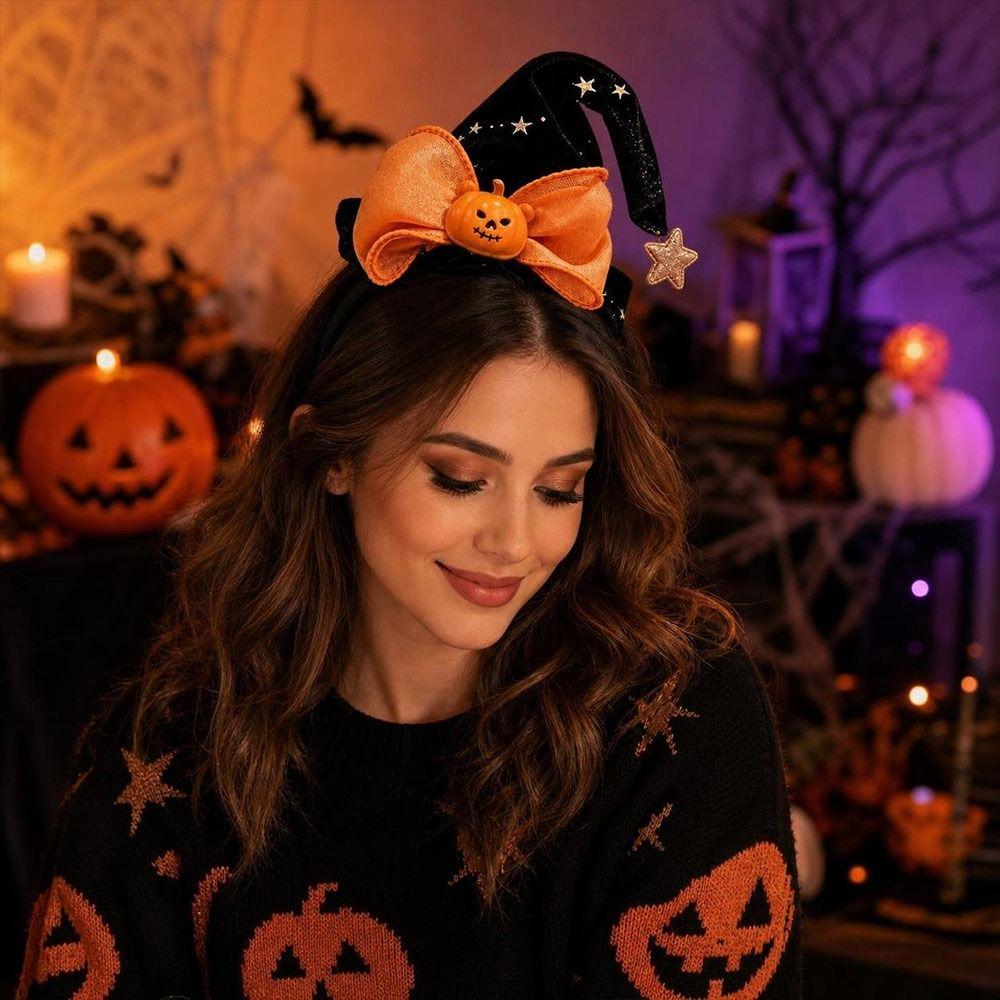 Decorative Style Halloween Headband Fabric Ghost Headband  Halloween Party
